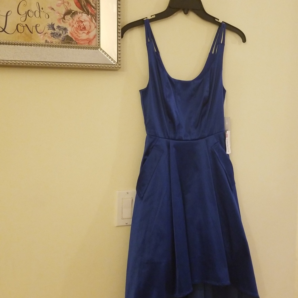 Teeze Me Double Strap Long High-Low Dress - Picture 3 of 5
